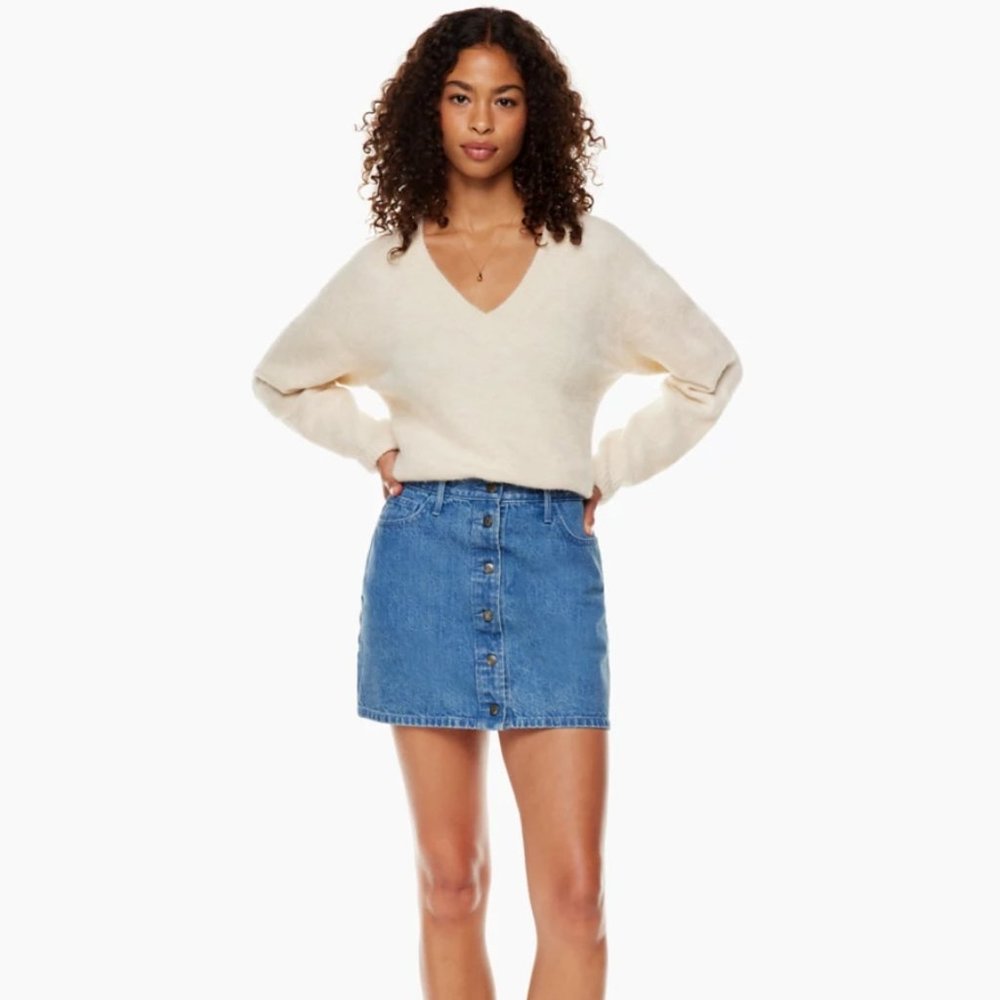 Wilfred Free SHANIA SKIRT High-Rise Denim Skirt